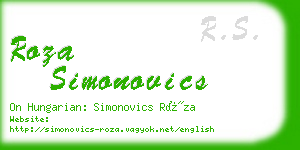 roza simonovics business card
